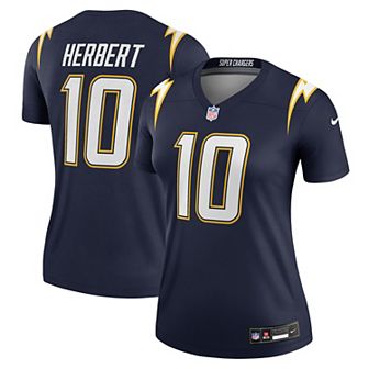 Women's Nike Justin Herbert Navy Los Angeles Chargers Alternate Super Chargers Legend Player Performance Top