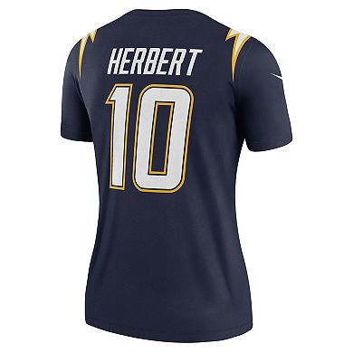Women's Nike Justin Herbert Navy Los Angeles Chargers Alternate Super Chargers Legend Player Performance Top