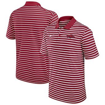 Men's Nike Cardinal Arkansas Razorbacks Victory Stripe Performance Polo