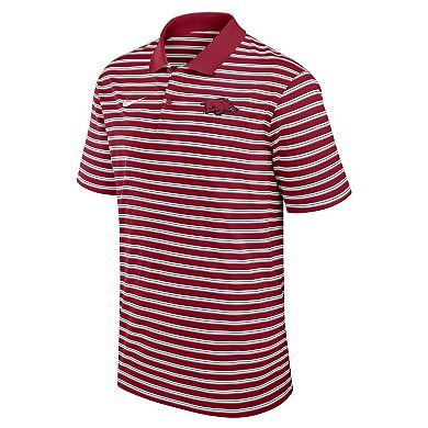 Men's Nike Cardinal Arkansas Razorbacks Victory Stripe Performance Polo