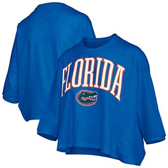 Women's Pressbox Royal Florida Gators Midi Arch Over Logo Oversized T-Shirt