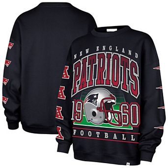 Women's '47 Navy New England Patriots Go Big Oversized Pullover Sweatshirt