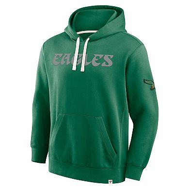 Men's Fanatics Kelly Green Philadelphia Eagles New Horizons Heritage Pullover Hoodie