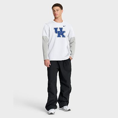 Men's Nike White Kentucky Wildcats 2025 Sideline Coach Performance Long Sleeve T-Shirt