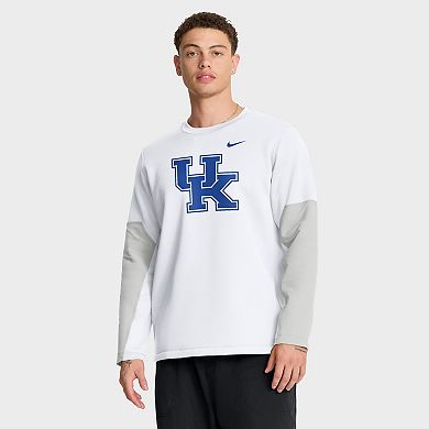 Men's Nike White Kentucky Wildcats 2025 Sideline Coach Performance Long Sleeve T-Shirt