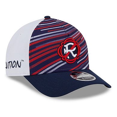Men's New Era Navy/White New England Revolution 2025 Jersey Hook 9FORTY M-Crown Adjustable Hat