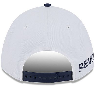 Men's New Era Navy/White New England Revolution 2025 Jersey Hook 9FORTY M-Crown Adjustable Hat