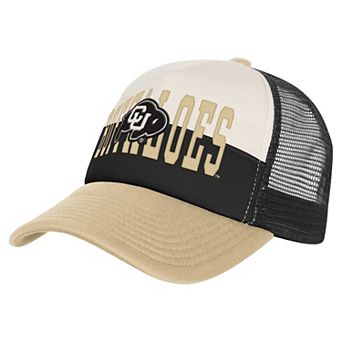 Men's Outerstuff Black/Cream Colorado Buffaloes Modern Fan Trucker Adjustable Hat
