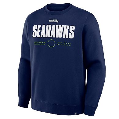 Men's Fanatics College Navy Seattle Seahawks Direct Handoff Legacy Pullover Sweatshirt