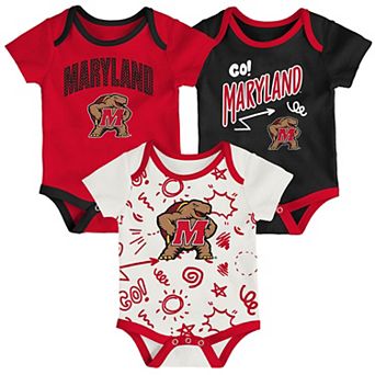 Newborn & Infant Outerstuff Maryland Terrapins All Day Play Three-Piece Bodysuit Set