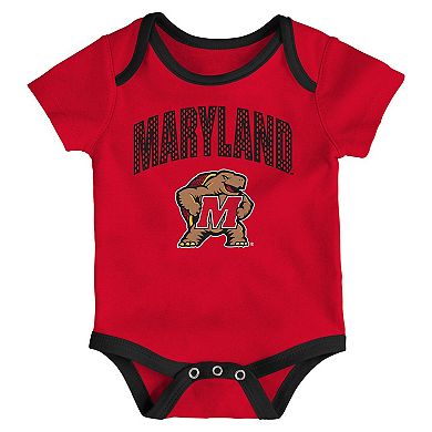Newborn & Infant Outerstuff Maryland Terrapins All Day Play Three-Piece Bodysuit Set