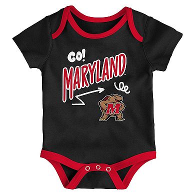 Newborn & Infant Outerstuff Maryland Terrapins All Day Play Three-Piece Bodysuit Set