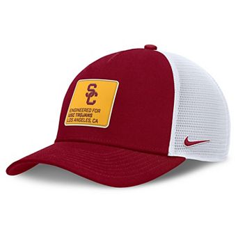 Men's Nike Cardinal/White USC Trojans 2025 On-Field Rise Engineered Trucker Adjustable Hat