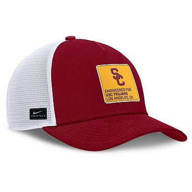 Men's Nike Cardinal/White USC Trojans 2025 On-Field Rise Engineered Trucker Adjustable Hat