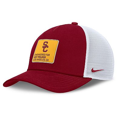 Men's Nike Cardinal/White USC Trojans 2025 On-Field Rise Engineered Trucker Adjustable Hat