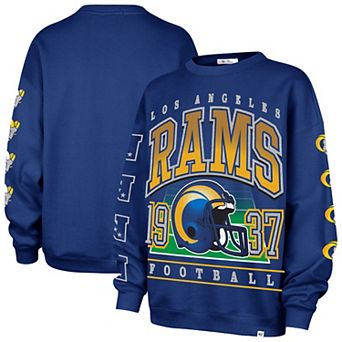 Women's '47 Royal Los Angeles Rams Go Big Oversized Pullover Sweatshirt