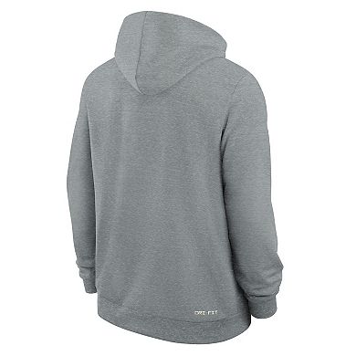 Men's Nike Heather Gray Arkansas Razorbacks 2025 Sideline Performance Full-Zip Hoodie