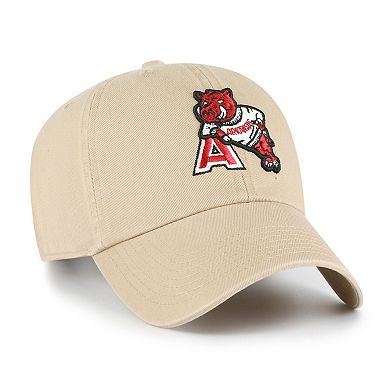 Youth '47 Khaki Arkansas Razorbacks Clean Up Adjustable Hat