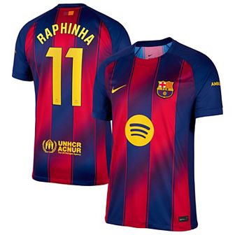 Men's Nike Raphinha Navy Barcelona 2025/26 Home Replica Jersey