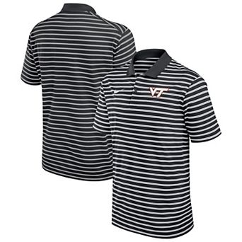 Men's Nike Black Virginia Tech Hokies Victory Stripe Performance Polo