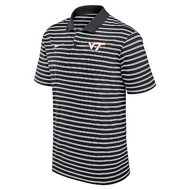 Men's Nike Black Virginia Tech Hokies Victory Stripe Performance Polo