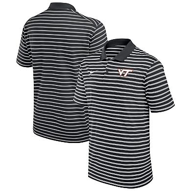 Men's Nike Black Virginia Tech Hokies Victory Stripe Performance Polo