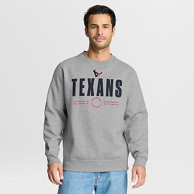 Men's Fanatics Heather Gray Houston Texans Direct Handoff Legacy Pullover Sweatshirt
