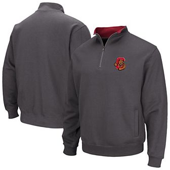 Men's Colosseum Charcoal Cornell Big Red Tortugas Quarter-Zip Pullover Sweatshirt