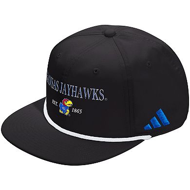 Unisex adidas Black Kansas Jayhawks Seasonal Rope Adjustable Hat