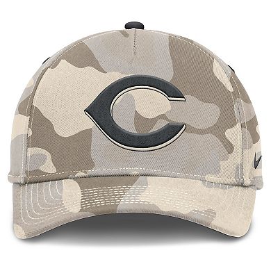 Men's Nike Natural Cincinnati Reds Camo Pack Rise Adjustable Hat
