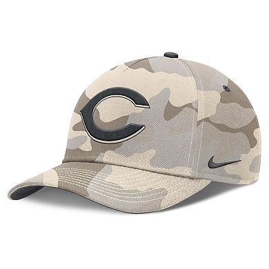 Men's Nike Natural Cincinnati Reds Camo Pack Rise Adjustable Hat