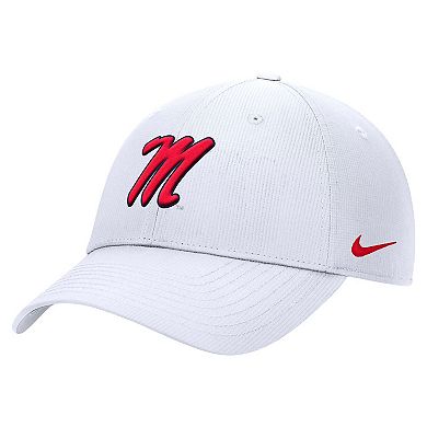 Men's Nike White Ole Miss Rebels 2025 On-Field Club Performance Adjustable Hat