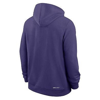 Men's Nike Purple Kansas State Wildcats 2025 Sideline Standard Issue Dri-FIT Hoodie