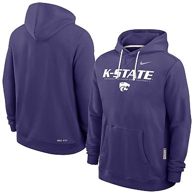 Men's Nike Purple Kansas State Wildcats 2025 Sideline Standard Issue Dri-FIT Hoodie