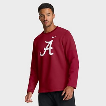 Men's Nike Crimson Alabama Crimson Tide 2025 Sideline Coach Performance Long Sleeve T-Shirt