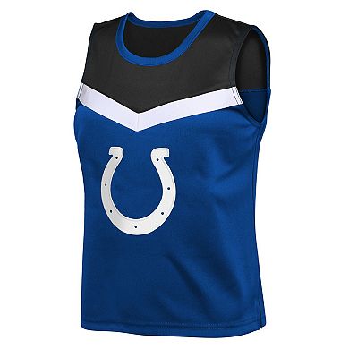 Girls Youth Royal Indianapolis Colts Spirit Two-Piece Cheerleader Set