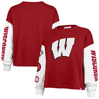 Women's '47 Red Wisconsin Badgers Sydney Long Sleeve T-Shirt