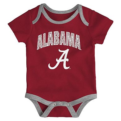 Newborn & Infant Outerstuff Alabama Crimson Tide Three-Pack All Day Play Bodysuit Set