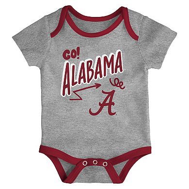 Newborn & Infant Outerstuff Alabama Crimson Tide Three-Pack All Day Play Bodysuit Set
