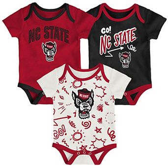 Newborn & Infant Outerstuff NC State Wolfpack Three-Pack All Day Play Bodysuit Set