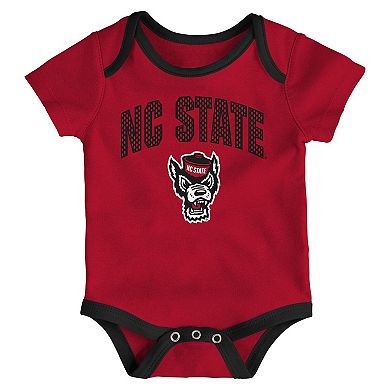 Newborn & Infant Outerstuff NC State Wolfpack Three-Pack All Day Play Bodysuit Set