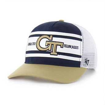 Youth '47 Navy/Gold Georgia Tech Yellow Jackets Super Stripe Hitch Adjustable Trucker Hat
