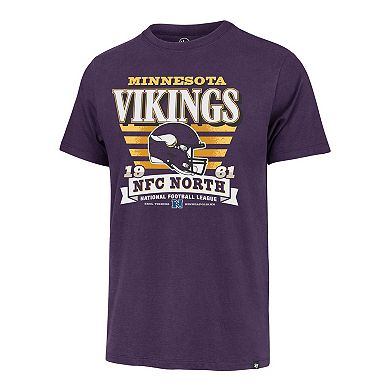 Men's '47 Purple Minnesota Vikings Stripe Splash Franklin T-Shirt