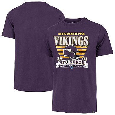 Men's '47 Purple Minnesota Vikings Stripe Splash Franklin T-Shirt