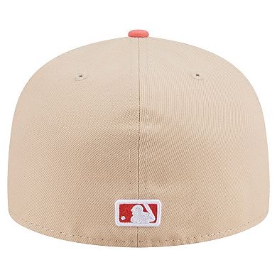 Men's New Era Light Beige/Coral San Francisco Giants Two-Tone Color Pack A-Frame 59FIFTY Fitted Hat