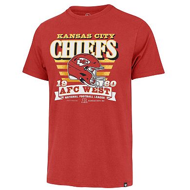 Men's '47 Red Kansas City Chiefs Stripe Splash Franklin T-Shirt