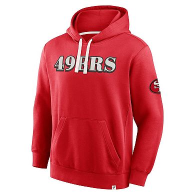 Men's Fanatics Scarlet San Francisco 49ers New Horizons Heritage Pullover Hoodie