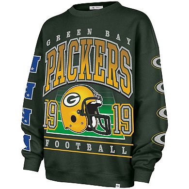 Women's '47 Green Green Bay Packers Go Big Oversized Pullover Sweatshirt