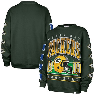 Women's '47 Green Green Bay Packers Go Big Oversized Pullover Sweatshirt