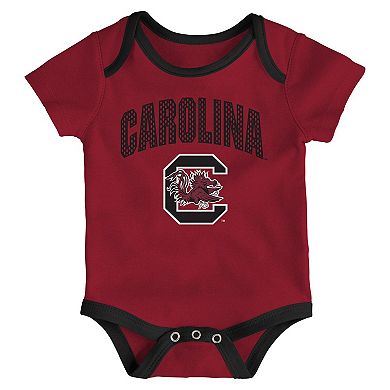 Newborn & Infant Outerstuff South Carolina Gamecocks Three-Pack All Day Play Bodysuit Set